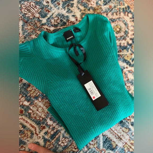 NWT Pinko Emerald Green Puff Sleeve Knit Pullover Sweater Size XS - Picture 5 of 5